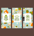 card or flyer with logo vector image
