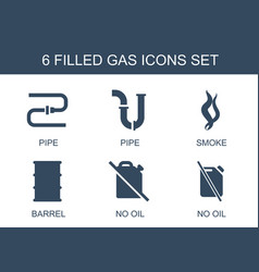 6 gas icons Royalty Free Vector Image - VectorStock