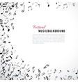 abstract musical frame and border with black notes vector image