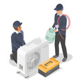 air conditioner repairman compressor home services vector image