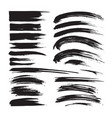 brush strokes ink black painting - creative set d vector image vector image
