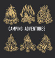 camping firewood vintage adventure outdoor logo vector image