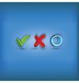 checklist approval symbols vector image vector image