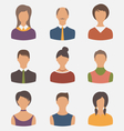 different male and female user avatars vector image