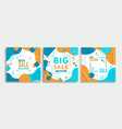 modern geometric shape sale template card set vector image vector image