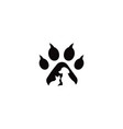 pets logo template this cat and dog logo co vector image vector image