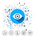 eye sign icon publish content button vector image vector image