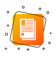 white file document icon isolated on vector image
