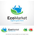 eco market logo template vector image