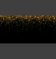 gold shiny holiday flying glitter on black vector image