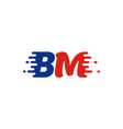 letter bm b and m logo initials icon design vector image