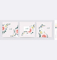 romantic wedding invite save the date card set vector image