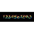 set multicolored number vector image