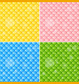 set of fish scale seamless pattern background vector image vector image