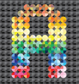 alphabet of colorful mosaic vector image