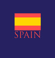 icon with spanish flag vector image