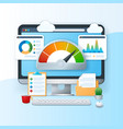 key performance indicator data report landing vector image