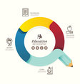 modern infographics design pencil arrow options vector image