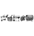 wine set alcoholic drink in hand sparkling vector image vector image