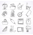 cooking tools icons vector image