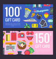 flat travel discount or gift card vector image