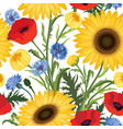 floral seamless pattern flower background vector image