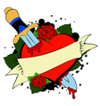 heart tattoo vector image