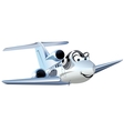 cartoon civil utility airplane vector image