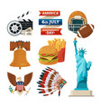 culture objects of americans usa vector image