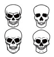 set of skull on white background design element vector image