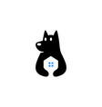 dog house pet home logo icon vector image vector image