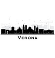 verona italy city skyline silhouette with black vector image