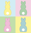 bunny 4 panels vector image
