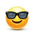 cool emoticon vector image vector image