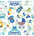 newborn baby boy seamless pattern vector image
