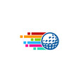 pixel art golf logo icon design vector image vector image