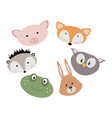 a set cartoon animals vector image vector image