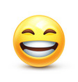 beaming emoji with smiling eyes vector image vector image