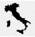 black italy map vector image vector image