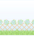 brown lattice with flowers vector image