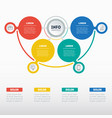 business presentation or info graphic with 4 vector image vector image