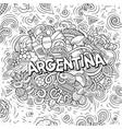 argentina hand drawn cartoon doodles vector image