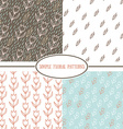 collection of simple floral patterns vector image