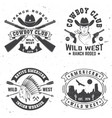 cowboy club badge ranch rodeo concept vector image vector image