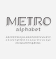 modern line font vector image vector image