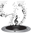 music staff vector image