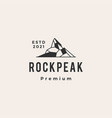 rock peak mount hipster vintage logo icon vector image