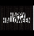 happy halloween greeting card negative space vector image vector image