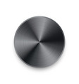realistic metal chrome button silver steel volume vector image