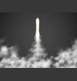 space fly rocket shuttle or spaceship takeoff vector image vector image